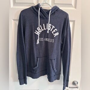 Hollister Heather Blue Hoodie, size Large previously worn. Good condition